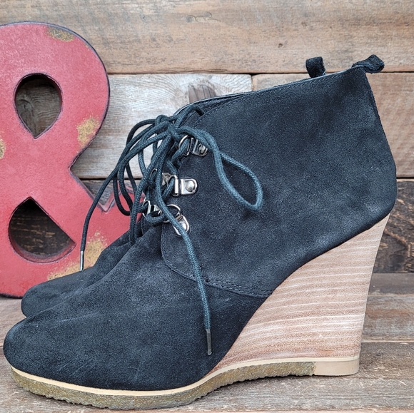 Steve Madden DESSERTT Black Leather Lace Up Shoes - Picture 14 of 14